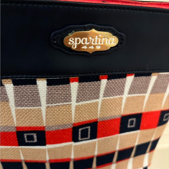 Spartina 449 Quarterdeck Navy Trim Plaid adjustable crossbody/shoulder bag - Picture 11 of 11